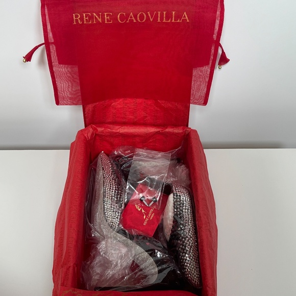 Rene Caovilla Jackie Crystal studded Sling-Back Pump in size US9 - Picture 13 of 16